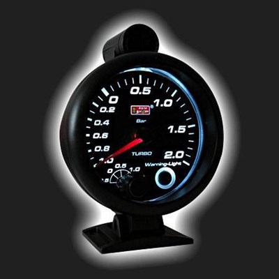 Прибор AUTO GAUGE давления турбо /95 мм/ c дополнительной внешней вспышкой, чёрный, с супербелой под 60992 - фото 38851