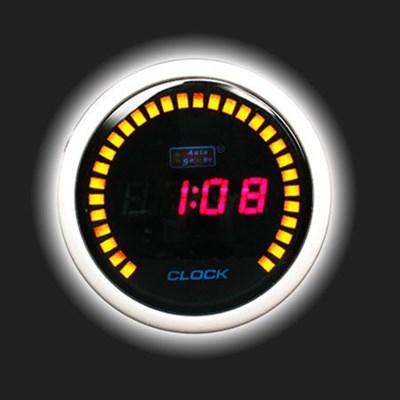 Прибор AUTO GAUGE часы /52 мм/ цифровые, с тонированным стеклом, красная подсветка 64656 - фото 41067