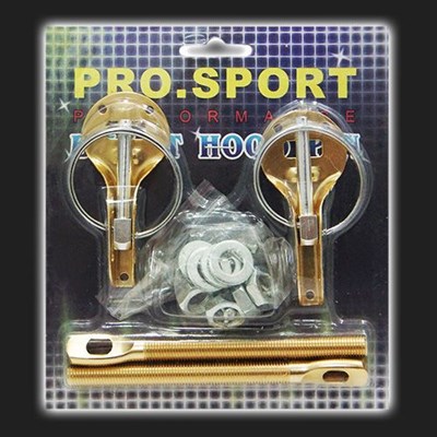 Замки капота универсальные PROSPORT золотистые (комплект) 70805 - фото 44845