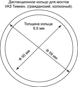 Дистанционное кольцо для самоблока в автомобили УАЗ мост Тимкен. 72551 - фото 46626
