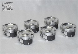 Поршни СТИ BMW 3,0l M54B30 ТУРБО 84.25 (CR=8,2) кольца 1,5/1,5/2,0 72664 - фото 46972