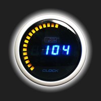 Прибор AUTO GAUGE часы /52 мм/ цифровые, с тонированным стеклом, синяя подсветка 58240