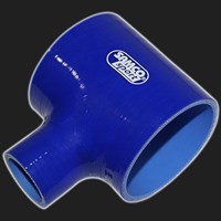 Переходник силиконовый прямой с фланцем D=76 мм SAMCO SPORT синий 59506