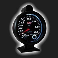 Прибор AUTO GAUGE давления турбо /95 мм/ c дополнительной внешней вспышкой, чёрный, с супербелой под 61284