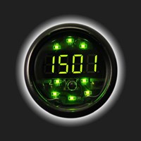 Вспышка выносная программируемая AUTO GAUGE светодиодная, зелёная, чёрный корпус 61794