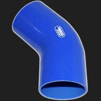 Переходник силиконовый  45° D=76 мм SAMCO SPORT синий 62207