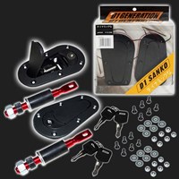 Замки капота универсальные с ключом D1 Style чёрные (комплект) 65004