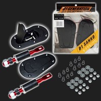 Замки капота универсальные без ключа D1 Style чёрные (комплект) 72074