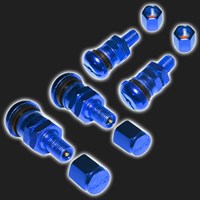 Ниппеля колёсные RAYS Style синие (4 штуки) 72480