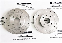 Передние тормозные диски Alnas Sport ВАЗ 2112-02-05 (перфорация, проточки) 73368