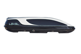 Автобокс LEVEL "Касатка" ЧЕРНО-БЕЛЫЙ 450L ДВУСТОРОННИЙ 74328