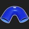Переходник силиконовый 135° D=76 мм SAMCO SPORT синий 58697 - фото 37452