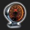 Прибор AUTO GAUGE тахометр /95 мм/ со вспышкой, карбоновый циферблат, на подставке, 0-8000 RPM 59771 - фото 38102