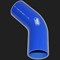 Переходник силиконовый  45° D=51 мм SAMCO SPORT синий 70780 - фото 44831