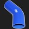 Переходник силиконовый  45° D=57/63 мм SAMCO SPORT синий 72312 - фото 45761